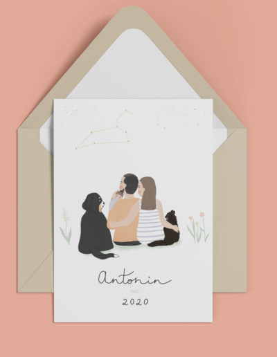 Faire part de naissance Illustration